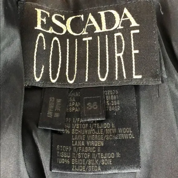 EscadaBlackDress with velvet trim