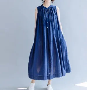 Loose Long Women Spring Dresses Plus Size Sleeveless Dresses