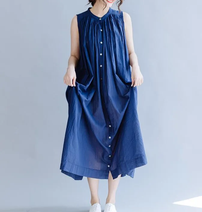 Loose Long Women Spring Dresses Plus Size Sleeveless Dresses